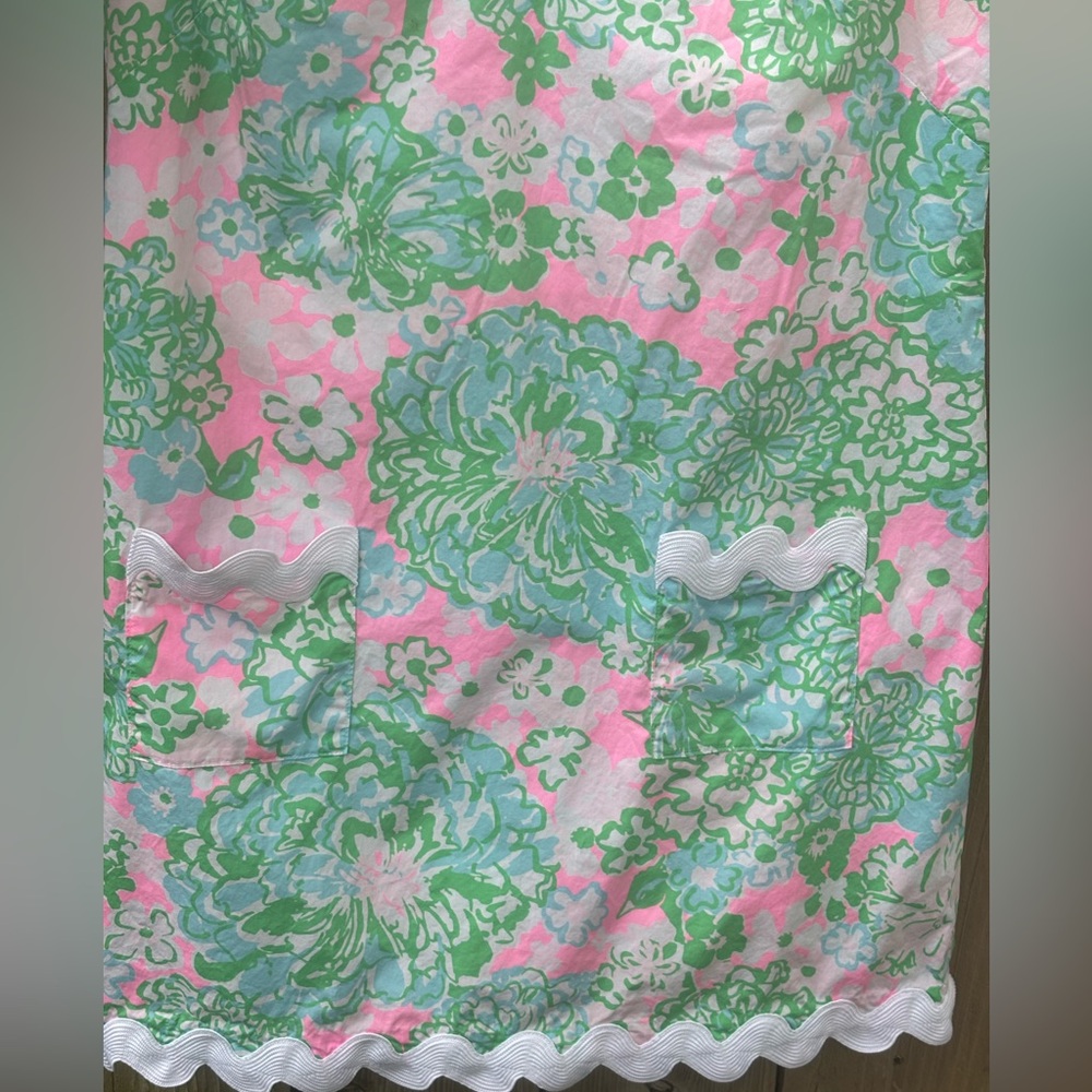 Lilly Pulitzer Romney Tropical Beach Floral Shift Romper Dress Women’s Size 12 - Picture 5 of 10